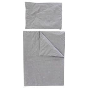 Soffi Baby ágynemû szett 2 részes 135x90 - 40x60cm apró csillag mintás szürke – Zsebi Baba Shop