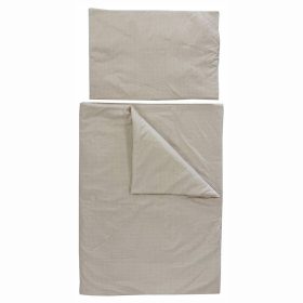 Soffi Baby ágynemû szett 2 részes 135x90 - 40x60cm apró csillag mintás bézs – Zsebi Baba Shop