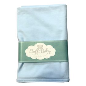 Soffi Baby takaró pamut dupla kék 80x100cm – babatermék
