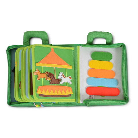 MONTESSORI foglalkoztató könyv textilből Happy Farm – Zsebi Baba Shop