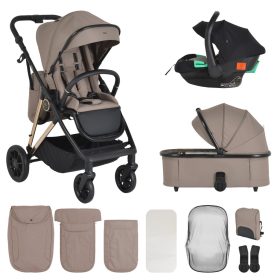 Moni MERCI babakocsi szett 3in1 BÉZS/LATTE – multifunkciós babakocsi 2. kép