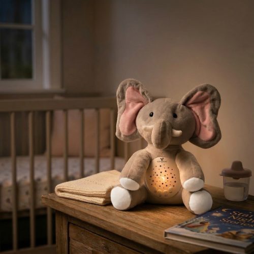 LAMP LULO éjszakai fény, projektor és fehér zaj ELEFÁNT – Zsebi Baba Shop