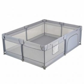 GameZone Basic járóka 150x200 lecippzározható oldal, sarokvédő egyszínű SZÜRKE – járóka termékfotó