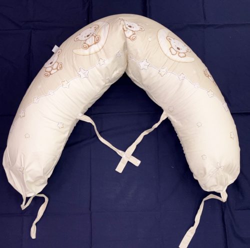 DOMBABY terhességi és szoptatós párna 30x120 cm BÉZS CSILLAGOS – terhességi és szoptatós párna 1. kép