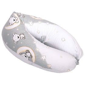 DOMBABY terhességi és szoptatós párna 30x120 cm SZÜRKE CSILLAGOS – terhességi és szoptatós párna 2. kép
