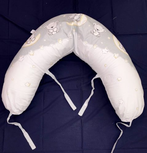 DOMBABY terhességi és szoptatós párna 30x120 cm SZÜRKE CSILLAGOS – terhességi és szoptatós párna 3. kép