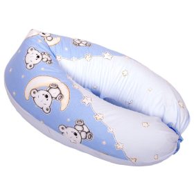 DOMBABY terhességi és szoptatós párna 30x120 cm KÉK CSILLAGOS – terhességi és szoptatós párna 2. kép