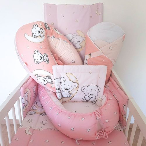 DOMBABY terhességi és szoptatós párna 30x120 cm PINK CSILLAGOS – terhességi és szoptatós párna 3. kép