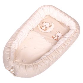 DOMBABY Babafészek  50x75cm  BÉZS CSILLAGOS – Zsebi Baba Shop