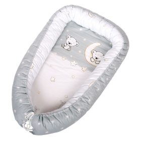 DOMBABY Babafészek  50x75cm  SZÜRKE CSILLAGOS – Zsebi Baba Shop