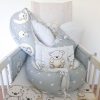 DOMBABY Babafészek  50x75cm  SZÜRKE CSILLAGOS – Zsebi Baba Shop