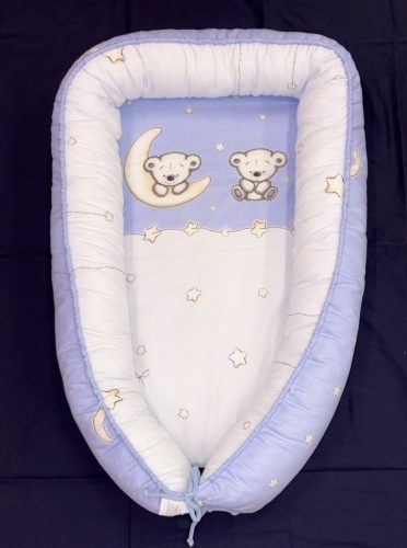 DOMBABY Babafészek  50x75cm MACIS KÉK – Zsebi Baba Shop