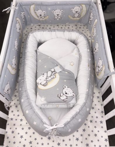 DOMBABY Babafészek 50x75cm  MACIS SZÜRKE – Zsebi Baba Shop