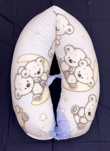 DOMBABY terhességi és szoptatós párna 30x120 cm MACIS KÉK – termékfotó
