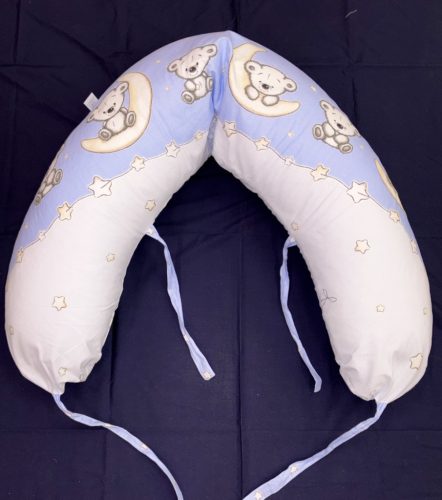 DOMBABY terhességi és szoptatós párna 30x120 cm MACIS KÉK – termékfotó