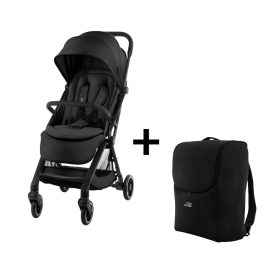 BRITAX RÖMER Set Stroller FLYLITE + free travel bag Carbon Black – babakocsi 2. kép