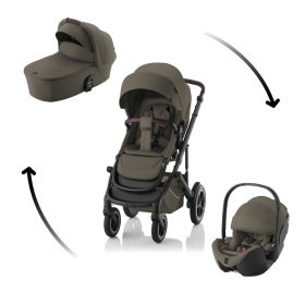BRITAX RÖMER Smile 5Z Comfort Set Lux (Smile 5z babakocsi + mózeskosár + Baby-Safe Pro) Urban Olive termékkép