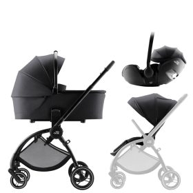 BRITAX RÖMER Comfort STYLE Szett (Rio babakocsi + mózeskosár + Baby-Safe PRO babahordozó) Carbon Black termékkép