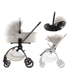 BRITAX RÖMER Comfort LUX Szett (Rio babakocsi + mózeskosár + Baby-Safe PRO babahordozó) Soft Taupe termékkép