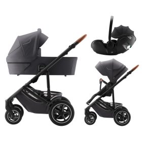 BRITAX RÖMER Smile 5Z Comfort Set Classic (Smile 5z babakocsi + mózeskosár + Baby-Safe Pro) Midnight Grey termékkép