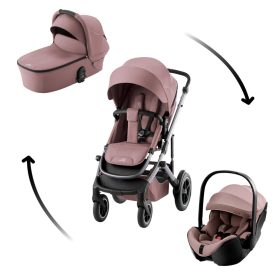 BRITAX RÖMER Smile 5Z Comfort Set Style (Smile 5z babakocsi + mózeskosár + Baby-Safe Pro) Dusty Rose termékkép