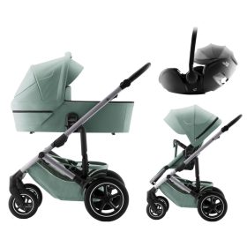 BRITAX RÖMER Smile 5Z Comfort Set Style (Smile 5z babakocsi + mózeskosár + Baby-Safe Pro) Jade Green termékkép