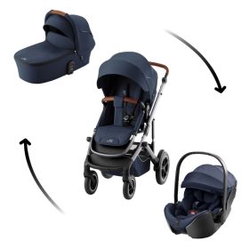 BRITAX RÖMER Smile 5Z Comfort Set Style (Smile 5z babakocsi + mózeskosár + Baby-Safe Pro) Night Blue termékkép