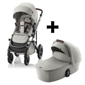 BRITAX RÖMER set multifunkciós babakocsi Smile 5Z + mózeskosár Lux Linen Grey termékkép
