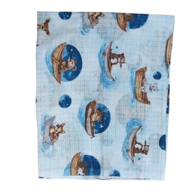 Mintás Textilpelenka - Csónakázó Állatok