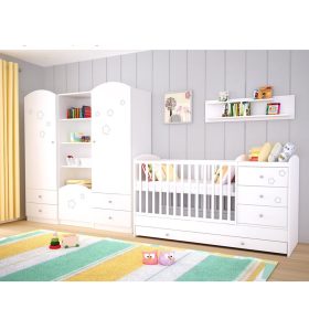 Timba - Félix Csillagos Fehér 4 Részes Szett – babatermék 2. kép