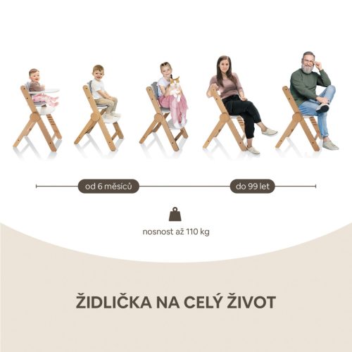 Zopa - Clipp & Clapp fa etetőszék Black – etetőszék 7. kép