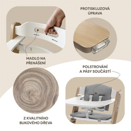 Zopa - Clipp & Clapp fa etetőszék Black – etetőszék 9. kép