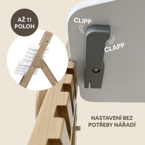 Zopa - Clipp & Clapp fa etetőszék White – etetőszék 1. kép