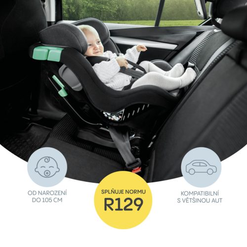 Zopa - Verso R129 gyerekülés Night Black – 40–150 cm-es autósülés 9. kép