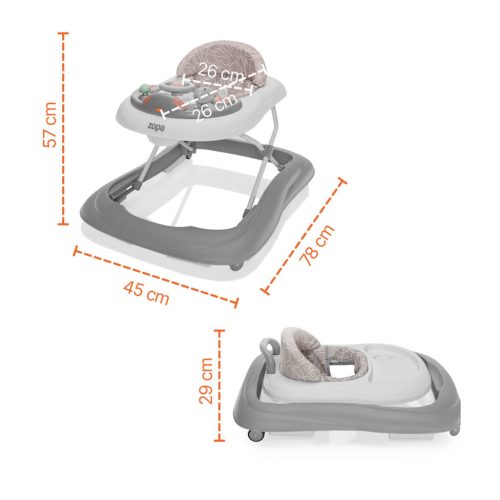 Zopa - Fiesta bébikomp, Grey/Pink Grey/Pink – bébikomp 3. kép
