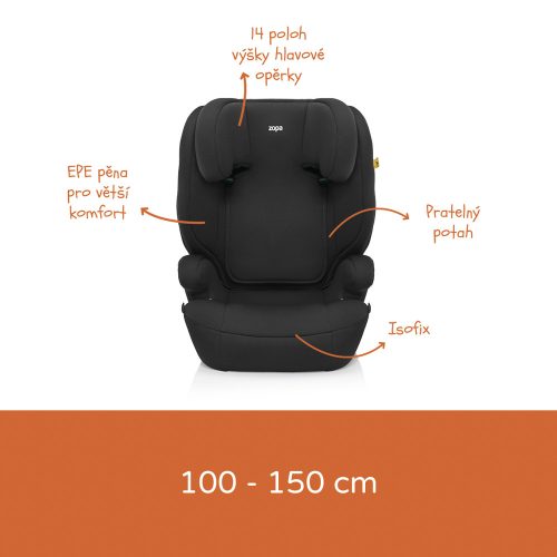 Zopa - Beta i-Size isofix gyerekülés Grey – autósülés 9. kép