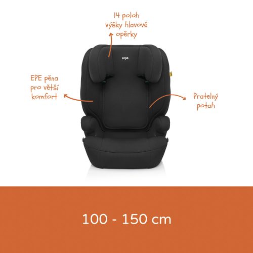 Zopa - Beta i-Size gyerekülés Black – autósülés 9. kép