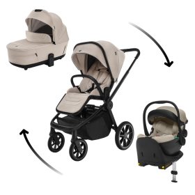 Zopa - Move Cross 5 Szett 4in1 (Move Cross 5 babakocsi + Move XL 5 mózeskosár +bármely XM Plus babahordozó Ivory Beige Ivory Beige – babakocsi termékfotó