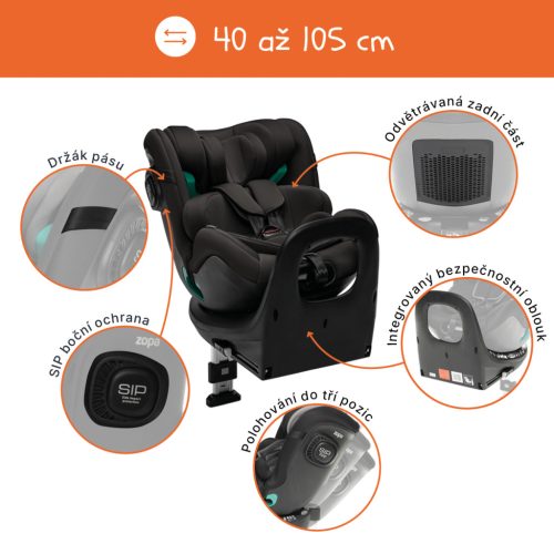 Zopa - Voyager Maxi gyerekülés Silver Grey – 40–150 cm-es autósülés 1. kép