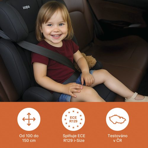 Zopa - Beta i-Size isofix gyerekülés Black – autósülés 8. kép