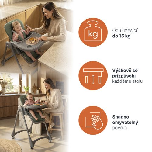 Zopa - Primo etetőszék District Green – etetőszék 10. kép