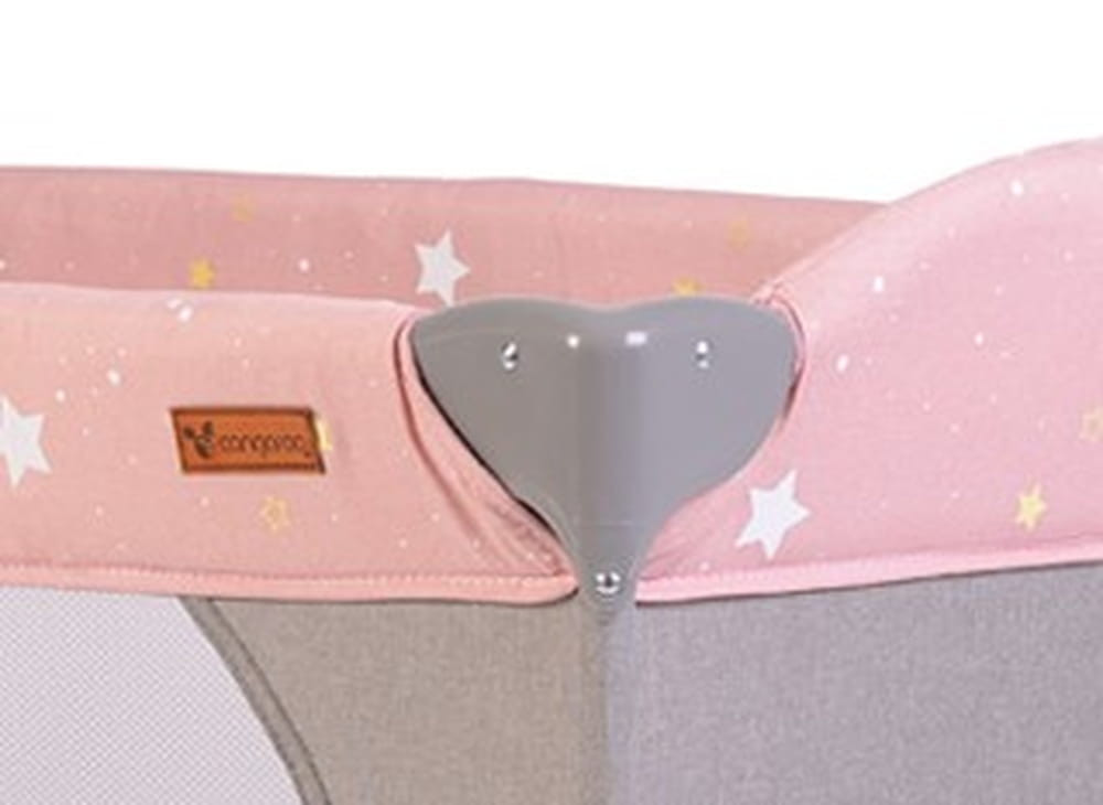 Cangaroo - Once upon2 2 szint utazóágy zenélő forgó játékkal pink