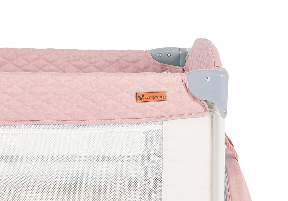 Cangaroo Indiana 2 szintes utazóágy tároló rekesz, kistáska 14kg pink – babatermék