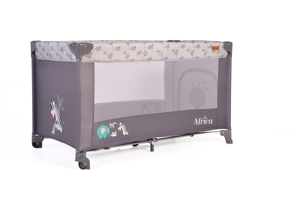 Cangaroo - Africa 1 szintes utazóágy 14 kg szürke