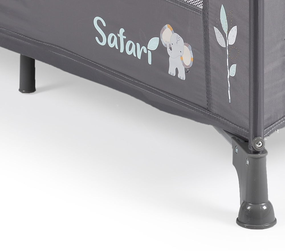 Cangaroo - SAFARI utazóágy 1 szintes, zippes kibújóval, állatmintás PINK/rózsa