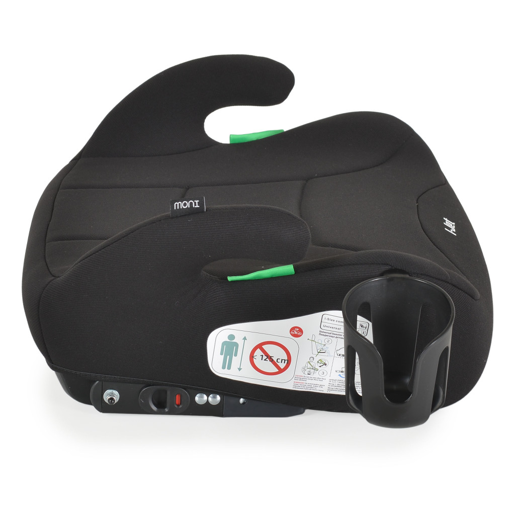 Moni I-Jet - 125-150cm I-SIZE ISOFIX Ülésmagasító Fekete – ülésmagasító