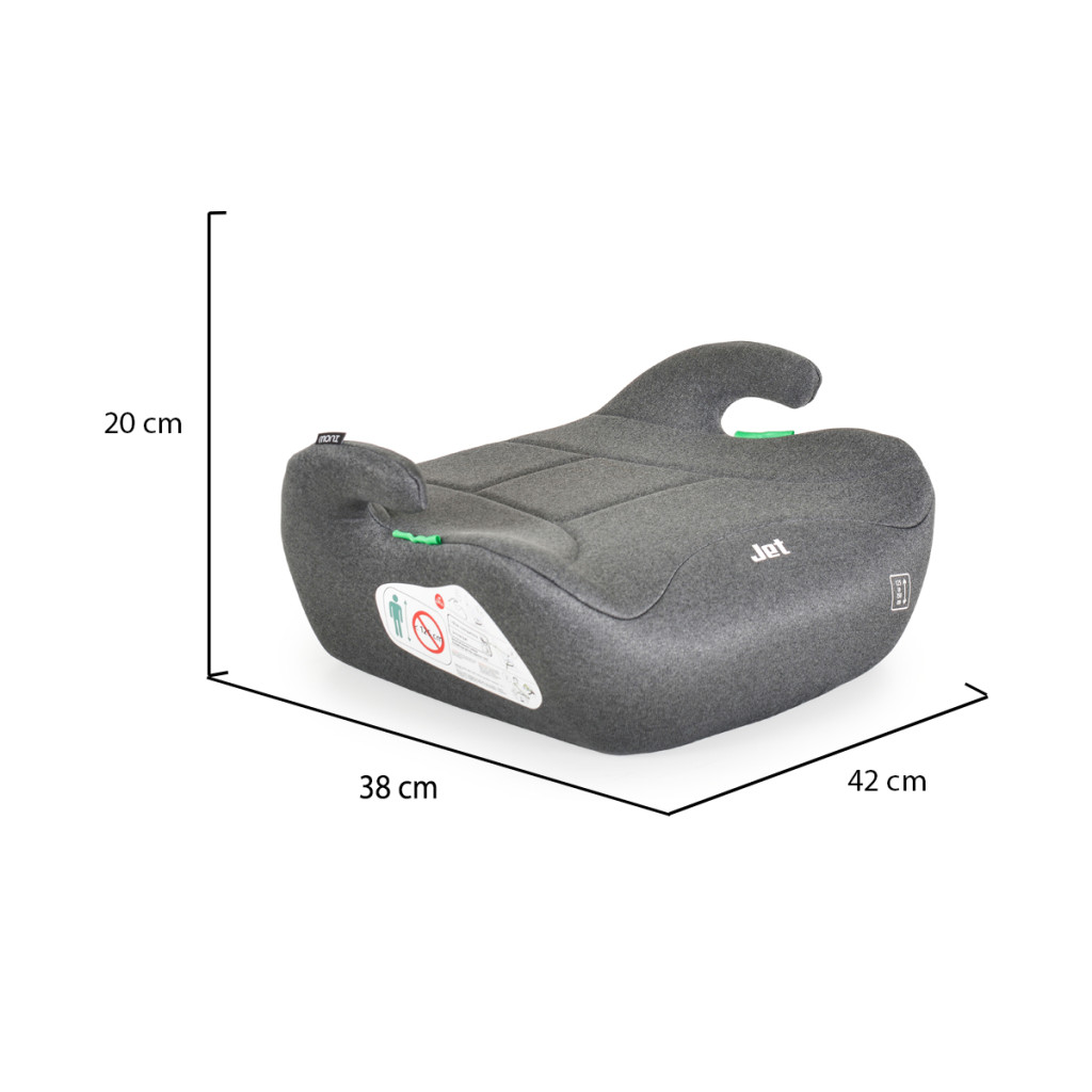 Moni Jet - 125-150cm Világos Szürke I-SIZE Ülésmagasító – ülésmagasító