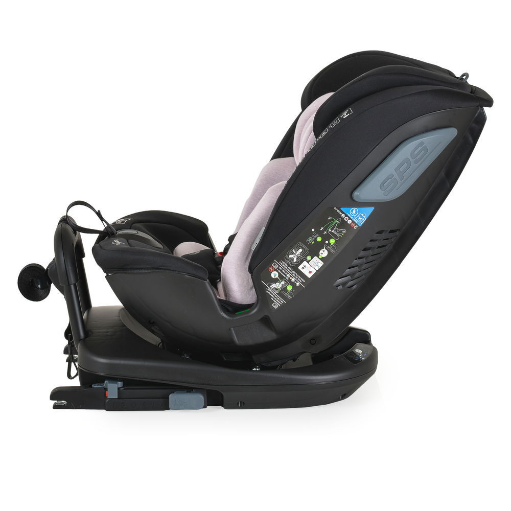 Cangaroo GRAVITY I-size autós ülés 40-150cm, SPS, forgatható talp, pamut huzat PINK – babatermék