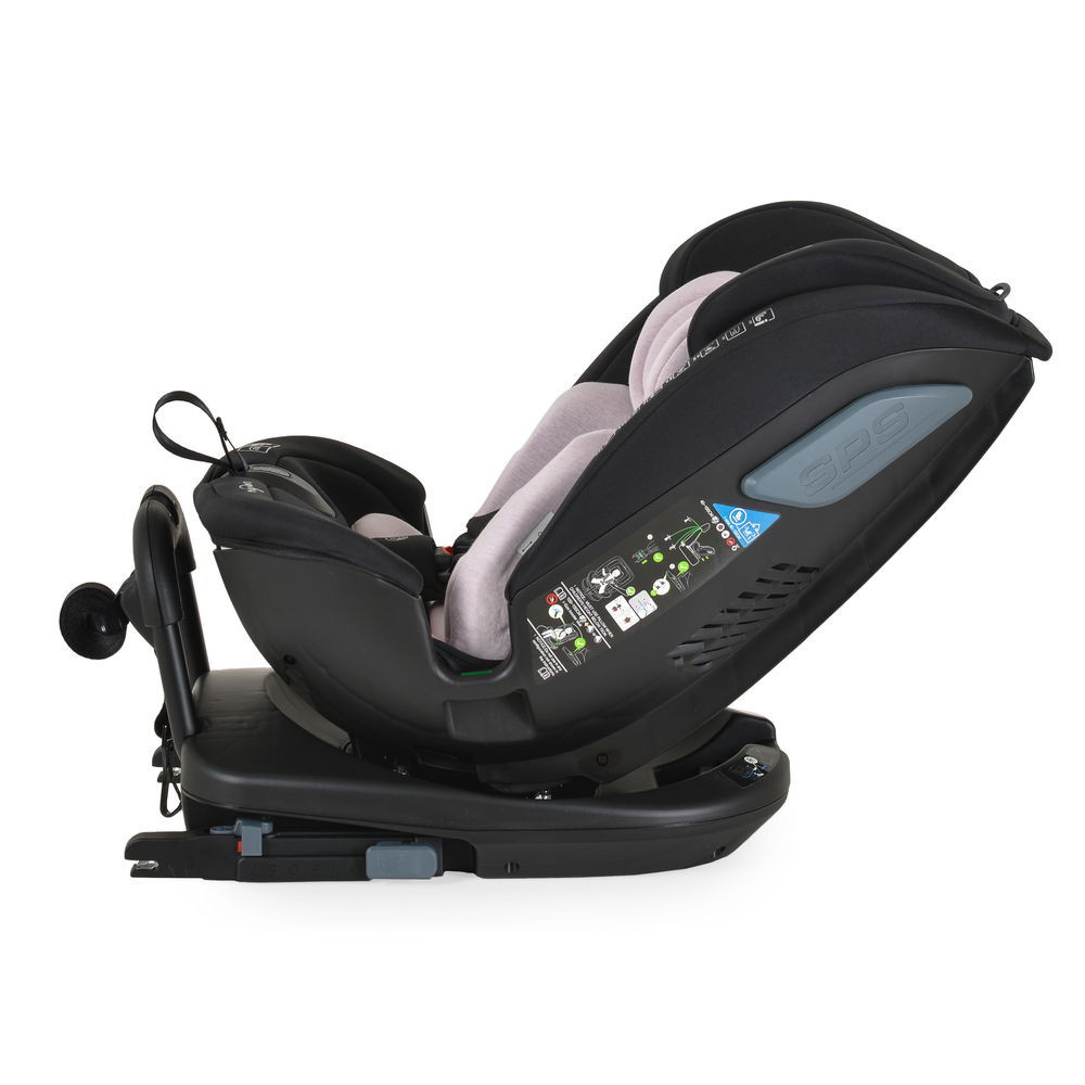 Cangaroo GRAVITY I-size autós ülés 40-150cm, SPS, forgatható talp, pamut huzat PINK – babatermék