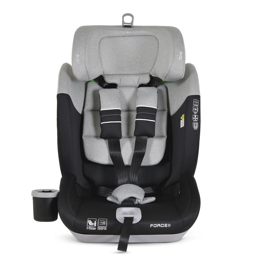 Cangaroo - FORCE autós ülés I-SIZE, 76-150cm, ISOFIX, pohártartóval, SPS, SZÜRKE